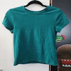 Teal crop top